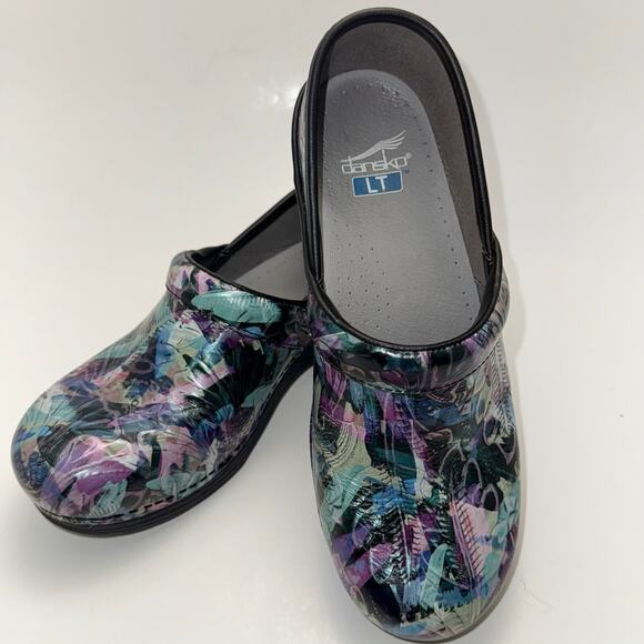 Dansko LT Pro Tooled Watercolor Clogs, Women's Size 38 / US Size 7.5 - 8 - Picture 2 of 12
